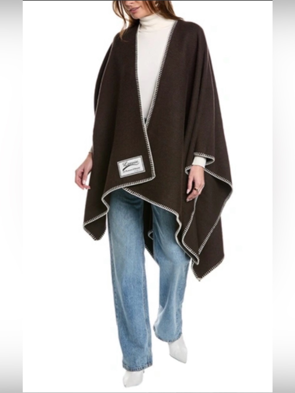 Lanvin blanket knit stole cape wrap